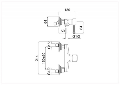 OLIMP-DM-02-L Смеситель для душа однорычажный, бронза OLIMP-DM-02-L Смеситель для душа однорычажный, бронза