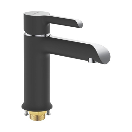Смеситель для раковины латунь, черный S6001H