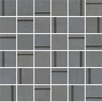 Декор Гварди 1 мозаичный синий матовый обрезной 30x30x0,9