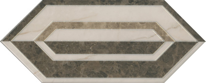 Декор настенная HGD\A473\35003 Бикуш коричневый 34см*14см*6,9мм (1уп/10шт/0,476м2) глянцевый, шт