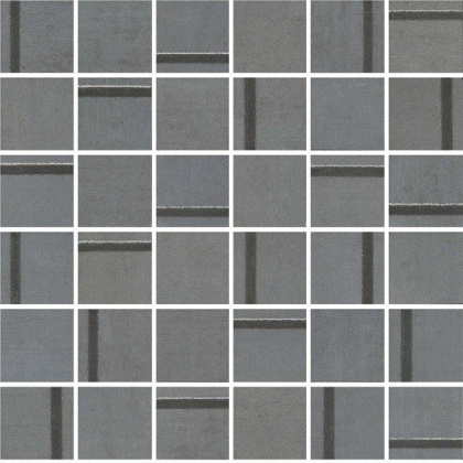 Декор Гварди 1 мозаичный синий матовый обрезной 30x30x0,9