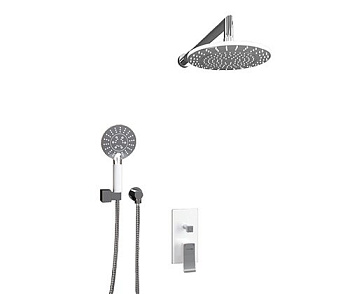 A16067WHITE Встраиваемый комплект для душа с верхней душевой насадкой и лейкой Wasserkraft A16067WHITE Встраиваемый комплект для душа с верхней душевой насадкой и лейкой Wasserkraft