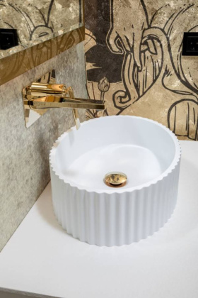 Раковина Canale рифл глянец белая Раковина Canale рифл глянец белая