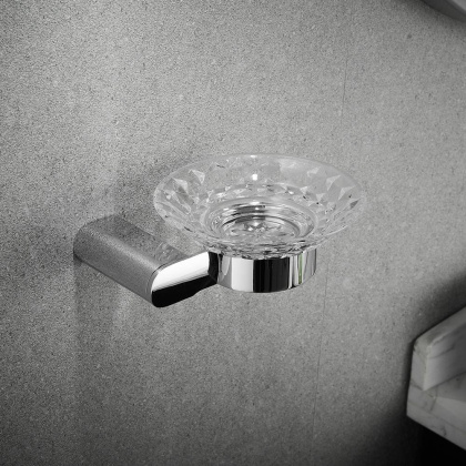 Мыльница стеклянная, RG1703 Rose, Хром