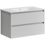 Тумба подвесная SANCOS Cento 790х450х500, c двумя ящиками оснащенными доводчиками, белый глянец, арт. CN80W