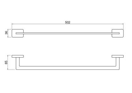 Полотенцедержатель 450 мм AQUATEK AQ4320CR ЛИБРА