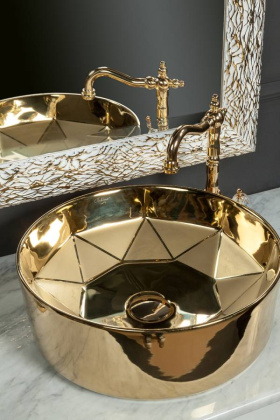 Зеркало LINEA 75х95 белое-золото 534 Boheme Зеркало LINEA 75х95 белое-золото 534 Boheme