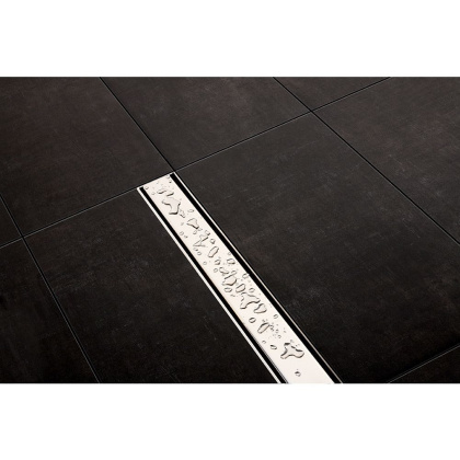 Декоративная панель TECEdrainline "steel II", нержавеющая сталь, сатин, для душевого канала, прямая, 1500