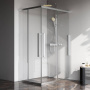 W84G-403-12090-MТ Душевое ограждение Func Square Slide 120х90, мат Хром, прозрачное