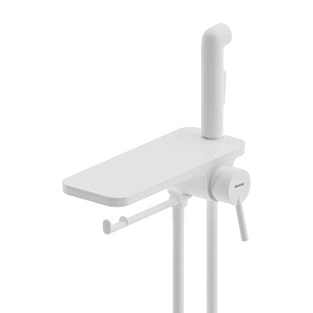 773500200 Jupiter, монтируемый в стену Смеситель с гиг душем и полкой, Белый, шт