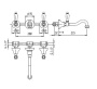 FIRST-BLS1-01-Bi Встраиваемый смеситель для раковины, хром, ручки белые FIRST-BLS1-01-Bi Встраиваемый смеситель для раковины, хром, ручки белые