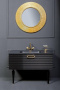 Тумба Linea 100 черная + золото_Комплект 842-100-BG Boheme Тумба Linea 100 черная + золото_Комплект 842-100-BG Boheme