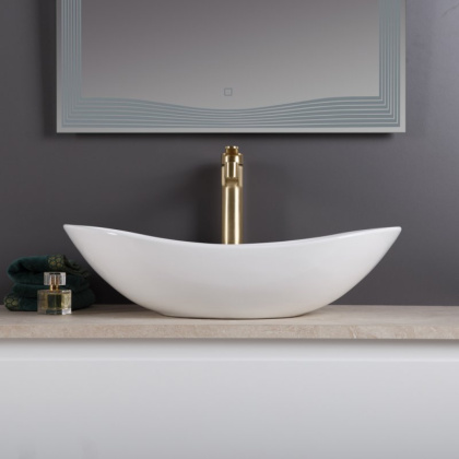 Раковина накладная керамическая, BB1404, 605x370x150