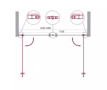 Душевая дверь BelBagno ETNA-B-2-200-C-Cr