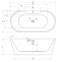 Акриловая ванна Abber 170х80 AB9299-1.7