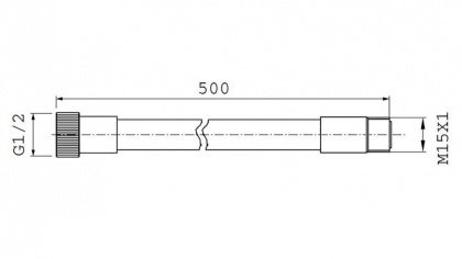 Шланг-переходник OMNIRES 50 см 203 17IN (инокс) Шланг-переходник OMNIRES 50 см 203 17IN (инокс)