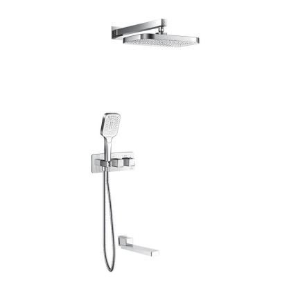 Душевая система с термостатом встраиваемая Rose R1095, хром