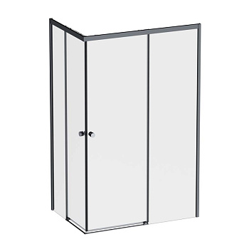 W94G-403-12080-BТ Душевое ограждение X-Joy Square Slide 120х80, Черный, прозрачное