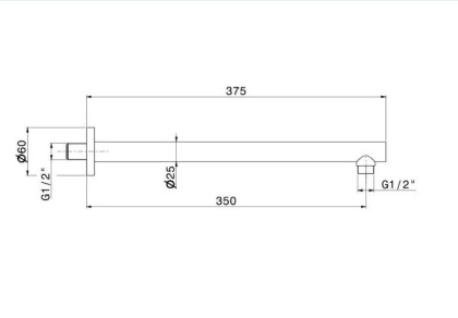 Настенный кронштейн для душа, брашированная медь