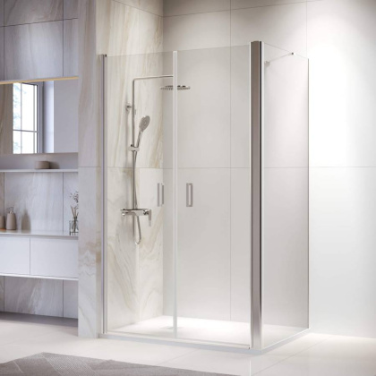 Душевой уголок 120* 90*195 RGW PA-144 (PA-104 + Z-050-2 + O-204) Прямоуг./Хром/Прозрачное/6 мм