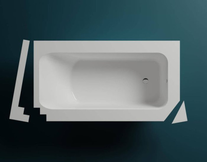 Ванна из искусственного камня ORLANDO VASTA KIT 190 покраска по RAL  снаружи,102114MH