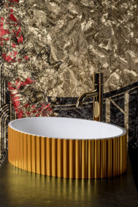 Раковина Canale рифл глянец золото Раковина Canale рифл глянец золото