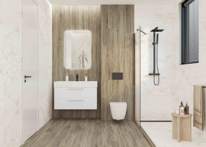 Керамогранит Laminat коричневый 15х90