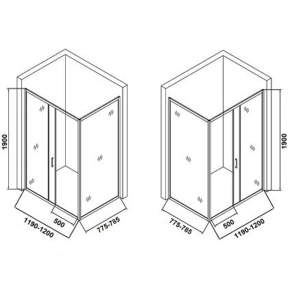 Душевой уголок Orange E23-12080TCR без поддона 120х80, стекло прозрачное Душевой уголок Orange E23-12080TCR без поддона 120х80, стекло прозрачное