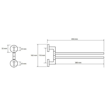 Полотенцедержатель двойной поворотный