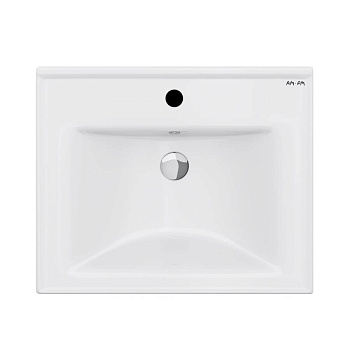 M85AWCC0552WG X-Joy, Раковина мебельная, керамическая, 55 см, встроенная, цвет: Белый, глянец M85AWCC0552WG X-Joy, Раковина мебельная, керамическая, 55 см, встроенная, цвет: Белый, глянец