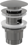 Донный клапан сифона для умывальника CLICK/CLACK 5/4", цельнометаллический с переливом и большой заглушкой Донный клапан сифона для умывальника CLICK/CLACK 5/4", цельнометаллический с переливом и большой заглушкой
