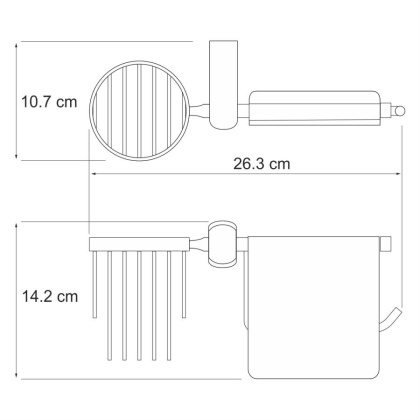 Berkel K-6859 Держатель туалетной бумаги и освежителя Berkel K-6859 Держатель туалетной бумаги и освежителя