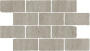 Бордюр Сан-Марко мозаичный серый матовый обрезной 46,5x26,5x0,9