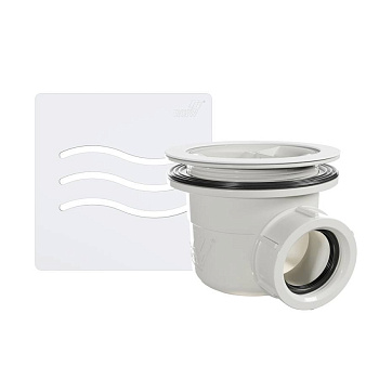 Сифон для душевых поддонов RGW S-010-1 Волна белый 90 мм, RGW 502411101-01 Сифон для душевых поддонов RGW S-010-1 Волна белый 90 мм, RGW 502411101-01