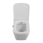 DUE Унитаз подвесной с сиденьем и креплением с функцией биде и смесителем BB3103CHR-BS/SC