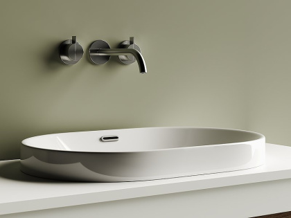 Умывальник овальный встраиваемый сверху в столешницу Element 600*400*195мм