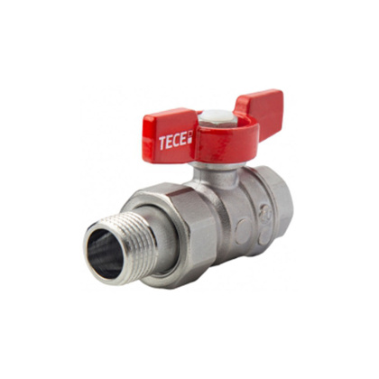 Кран шаровой полнопроходной с накидной гайкой 3/4" ВР х 3/4" НР, ручка бабочка Кран шаровой полнопроходной с накидной гайкой 3/4" ВР х 3/4" НР, ручка бабочка