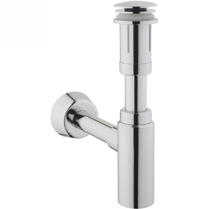 Набор донный клапан и сифон для раковины, хром Набор донный клапан и сифон для раковины, хром