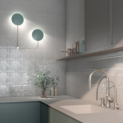 Декор Барберино 4 белый глянцевый 20x20x0,69