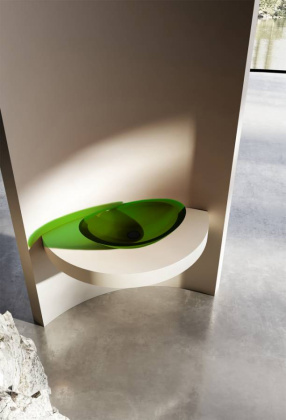 Раковина накладная прозрачная ABBER Kristall AT2808Emerald зеленая Раковина накладная прозрачная ABBER Kristall AT2808Emerald зеленая