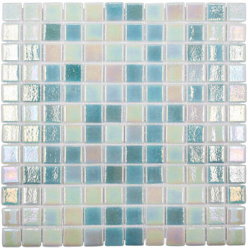 Стеклянная мозаика MIX GREEN 553/554, Shell