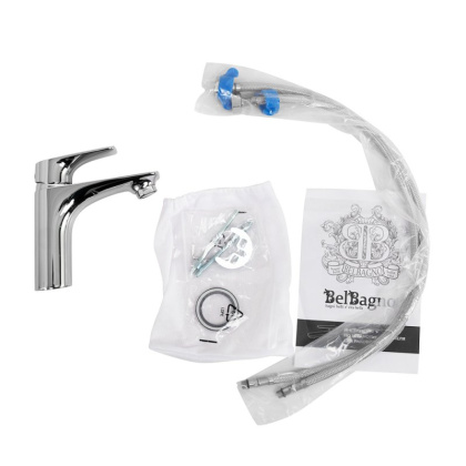 MARINO Смеситель для раковины без донного клапана, хром MARINO-LVM-CRM-W0