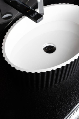 Раковина Canale рифл глянец чёрный Раковина Canale рифл глянец чёрный