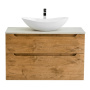 Тумба с раковиной подвесная BelBagno ETNA-H60 100 Rovere Nature, раковина белая