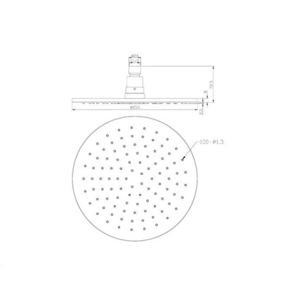 Верхний душ OMNIRES D=25 см WGA125CR (хром) Верхний душ OMNIRES D=25 см WGA125CR (хром)
