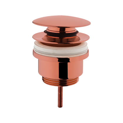 Донный клапан для раковины с переливом
(нажимной), цвет медный Донный клапан для раковины с переливом
(нажимной), цвет медный