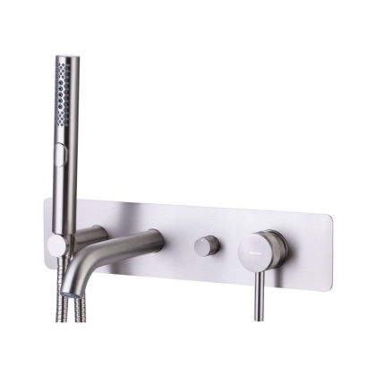 Смеситель для ванны с душем Allen Brau Priority 5.31006-BN (с внутренней частью) никель браш