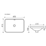 Умывальник прямоугольный встраиваемый сверху в столешницу Element 605*415*185мм