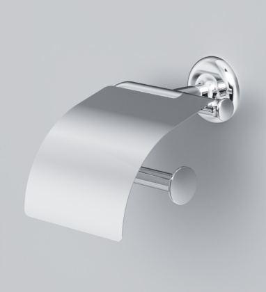 Держатель для туалетной бумаги Like с крышкой, 5,5х12,8х17,5 см, хром, A80341500