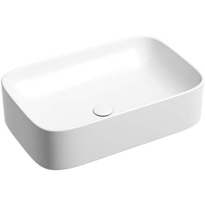 Умывальник чаша накладная прямоугольная (цвет Белый Матовый) Element 605*380*150мм